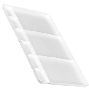 Пластиковая прямоугольная палитра без ручки,  9 ячеек (Размер 34х23 см.)