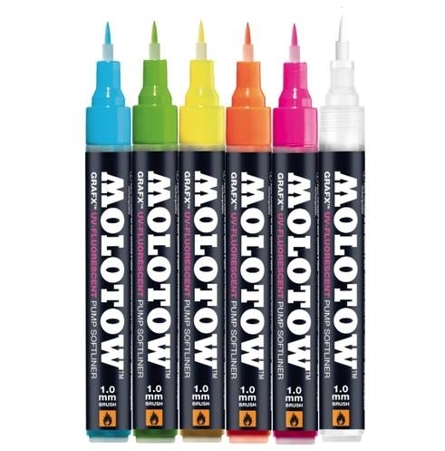 Molotow Набор маркеров GRAFX UV-Fluorescent Basic-Set 1 6 шт 200471