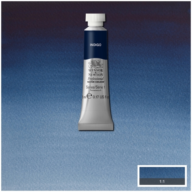 Акварель художественная, 5 мл, индиго