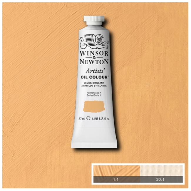 Масляные художественные краски, 37 мл, бриллиантовый желтый