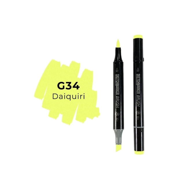 Маркер SKETCHMARKER Brush двухсторонний на спирт.основе цв.G34 Дайкири