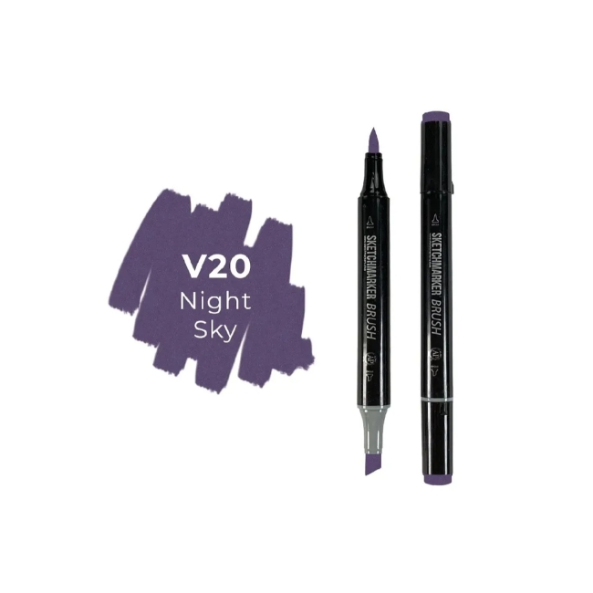Маркер SKETCHMARKER Brush двухсторонний на спирт.основе цв.V20 Ночное небо
