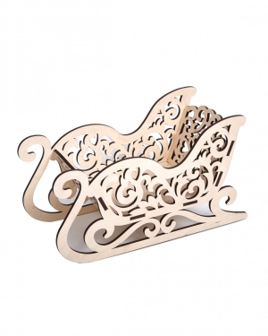 Заготовка для декорирования Сани резные 40х17х22см