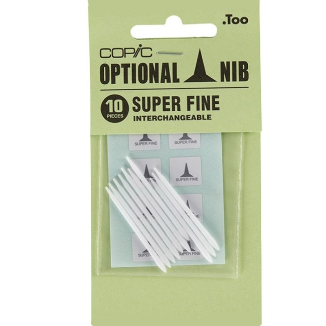 Набор перьев Copic Super Fine пулевидный наконечник 10шт