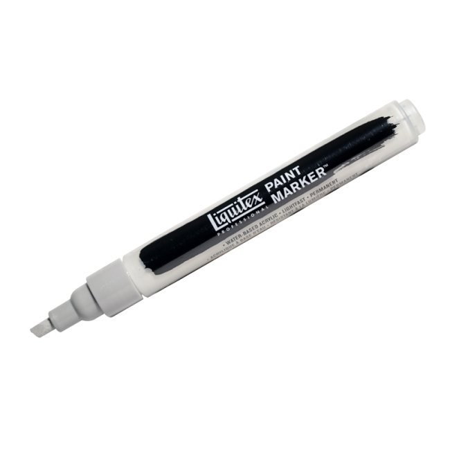 Маркер акриловый Liquitex "Paint marker Fine" 2 мм, скошенный, нейтральный серый № 7