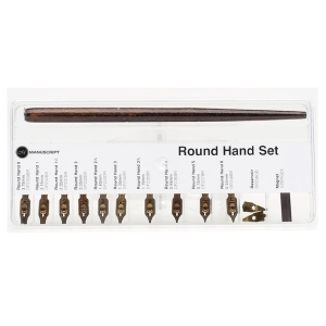 Набор перьев Manuscript Round Hand с аксессуарами 10шт пенал пластик Набор перьев Manuscript Round Hand с аксессуарами 10шт пенал пластик