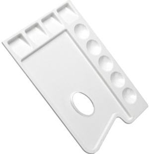 Пластиковая прямоугольная палитра, 9 ячеек  (Размер 30х22 см)