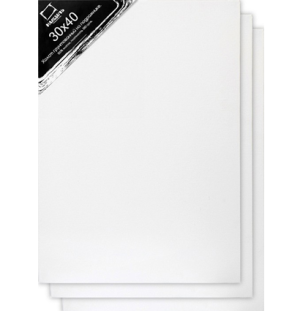 Набор холстов на подрамнике Малевичъ, хлопок 380 гр, 30x40 см, 3 шт.