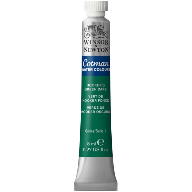 Акварель художественная Winsor&Newton "Cotman", 8мл, туба, темно-зеленый Хукера