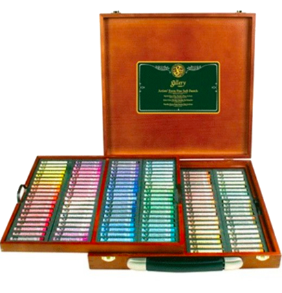 Пастель Mungyo Gallery Extra Fine Soft Pastel сухая круглая 160 цветов профессиональная в деревянном кейсе купить в художественном магазине ArtCraft.Space с доставкой по всему миру