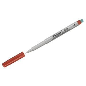 Маркер неперм. для глянц.пов. Faber-Castell "Multimark non permanent" F, красн.,пулев.,0,6мм,с ласт.