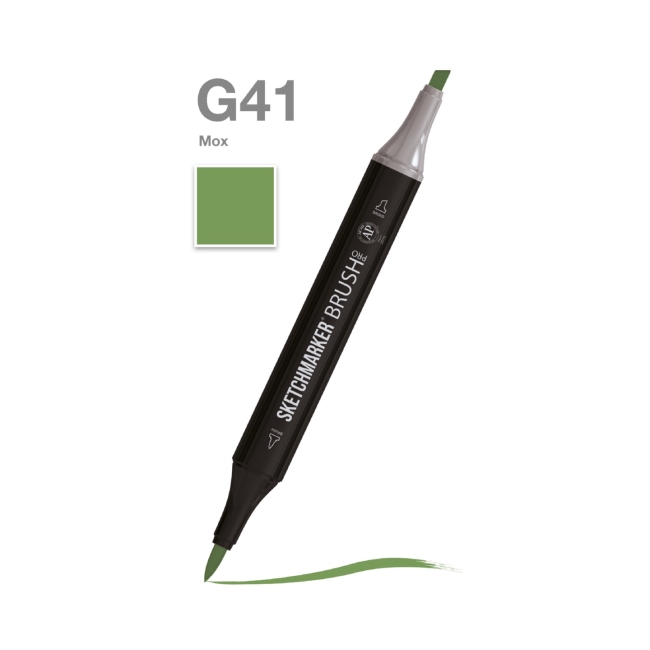 Маркер SKETCHMARKER Brush двухсторонний на спирт.основе цв.G41 Мох