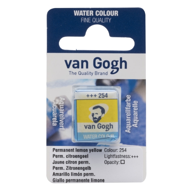 Краска акварельная Van Gogh кювета №254 Желтый лимонный устойчивый