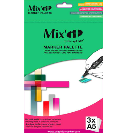 Набор палитр Mix'It Marker Palette для смешивания цветов маркеров, А5, 3 шт купить в фирменном магазине маркеров ArtCraft.Space с доставкой по РФ и СНГ