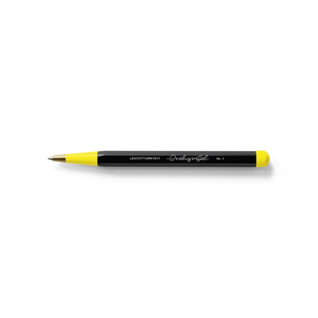 Ручка шариковая Leuchtturm1917 Bauhaus Edition чернила синие корпус Черный+Лимонный