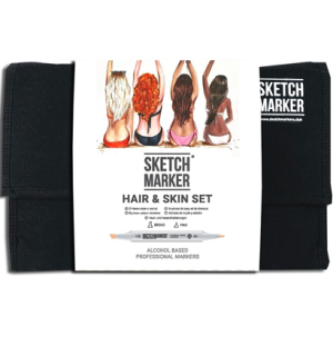 Набор маркеров SKETCHMARKER Hair&Skin Set 24шт оттенки кожи + сумка органайзер, Набор маркеров SKETCHMARKER Hair&Skin Set 24шт оттенки кожи + сумка органайзер,