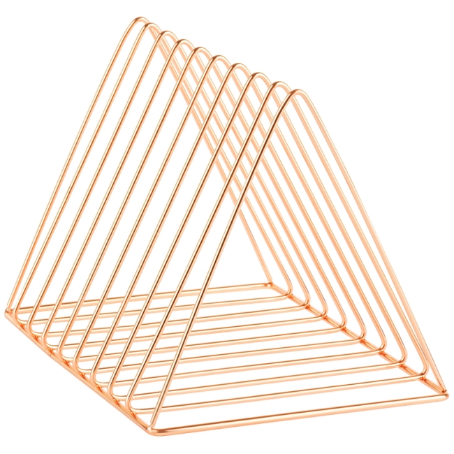 Подставка для бумаг и писем MESHU "Rose Gold", металл, 10 секций