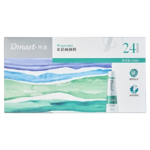 Набор акварели Dmast 24 тубы по 12мл в картонной упаковке