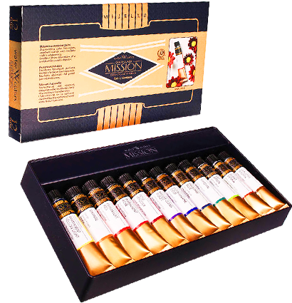 Набор акварельных красок Mijello Mission Gold Watercolor 12 цветов в тубах 7 мл  купить в художественном магазине ArtCraft.Space с доставкой по РФ и СНГ