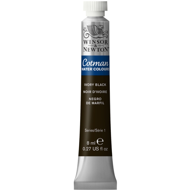 Акварель художественная Winsor&Newton "Cotman", 8мл, туба, черная слоновая кость