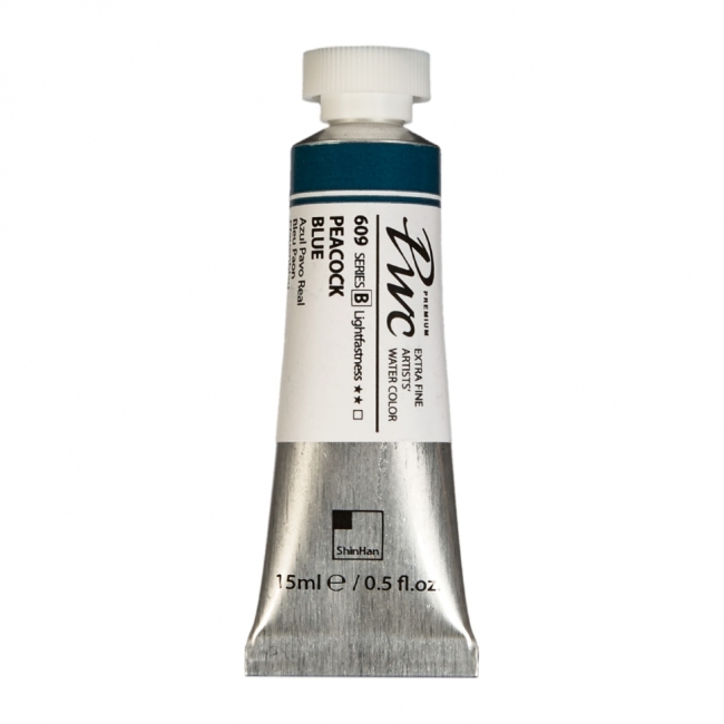 Краска акварельная SH PWC туба 15мл №609 (B) синий павлин,