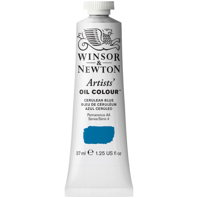 Краска масляная профессиональная Winsor&Newton "Artists Oil", 37мл, лазурь