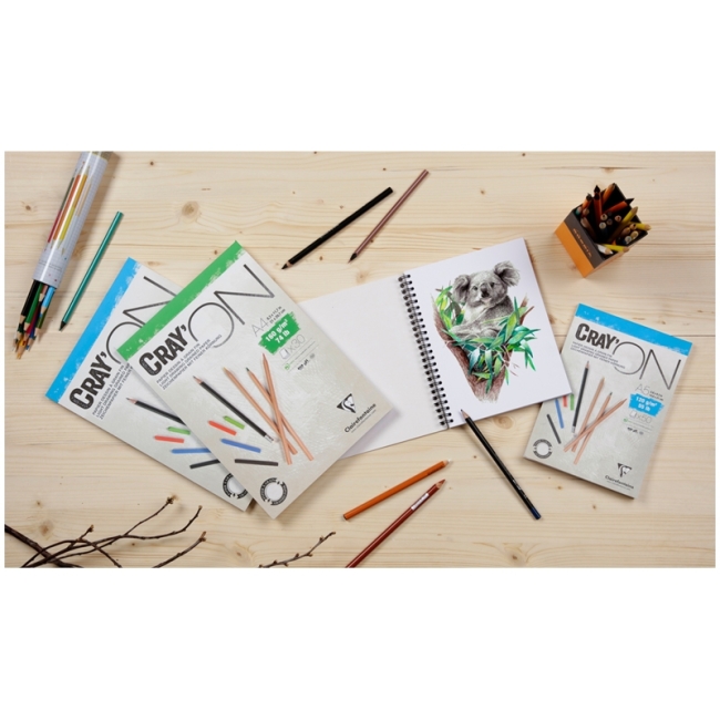 Скетчбук - блокнот 30л. А3 на гребне Clairefontaine "Cray'On", 160г/м2, мелкозерн. Скетчбук - блокнот 30л. А3 на гребне Clairefontaine "Cray'On", 160г/м2, мелкозерн.