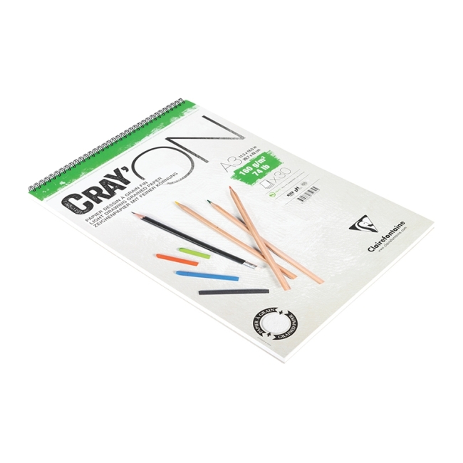 Скетчбук - блокнот 30л. А3 на гребне Clairefontaine "Cray'On", 160г/м2, мелкозерн. Скетчбук - блокнот 30л. А3 на гребне Clairefontaine "Cray'On", 160г/м2, мелкозерн.