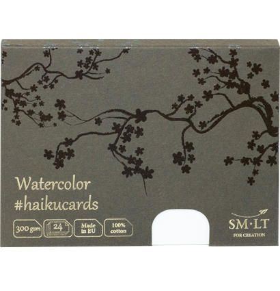Набор открыток SMLT Art 100% Cotton Watercolor Haikucards 300г/м2 14,7x10,6см  белые 24шт,