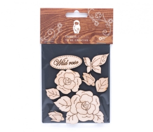 Набор заготовок для декорирования Flowers11 фанера 10х14см,