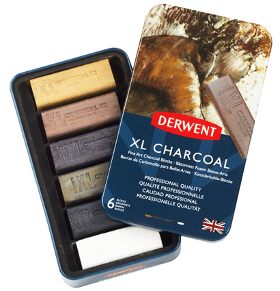 Набор угля художественного Derwent XL Charcoal 6 штук в пенале купить в магазине ArtCraft.Space