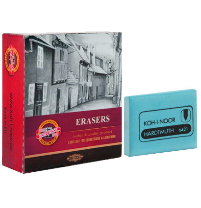 Мягкий ластик  - клячка для работы с интенсивностью карандаша Koh-i-noor 6421, голубой кохинор купить в художественном магазине товаров для рисования ArtCraft.Space с доставкой по РФ и СНГ