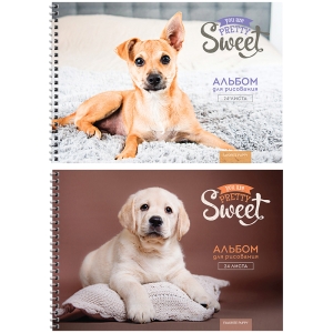 Альбом для рисования 24л., А4, на гребне ArtSpace "Питомцы. Pretty sweet"
