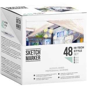 Набор маркеров SKETCHMARKER Hi Tex Style 48шт хай тек пластик.бокс, Набор маркеров SKETCHMARKER Hi Tex Style 48шт хай тек пластик.бокс,