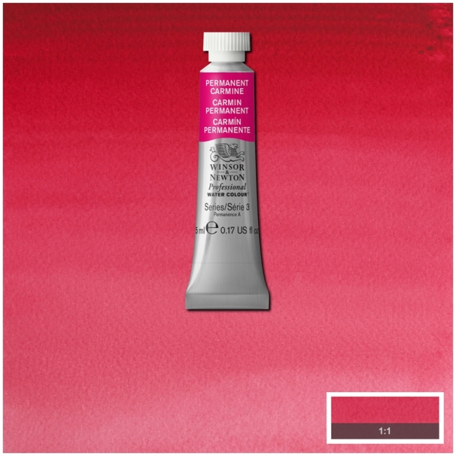 Акварель художественная, 5 мл, кармин перманентный