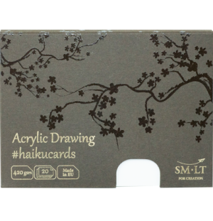 Набор открыток SMLT Art Acrylic Haikucards 420г/м2 14,7x10,6см белые 20шт, Набор открыток SMLT Art Acrylic Haikucards 420г/м2 14,7x10,6см белые 20шт,