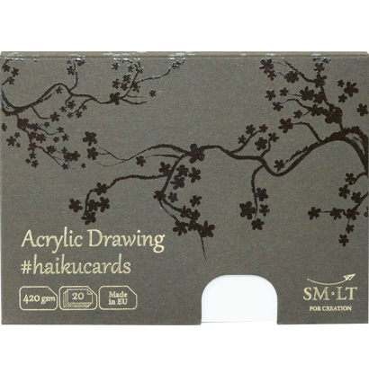 Набор открыток SMLT Art Acrylic Haikucards 420г/м2 14,7x10,6см белые 20шт,