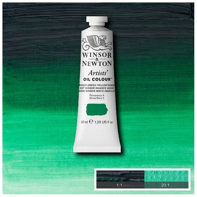 Масляные художественные краски, 37 мл, Винзор желто-зеленый