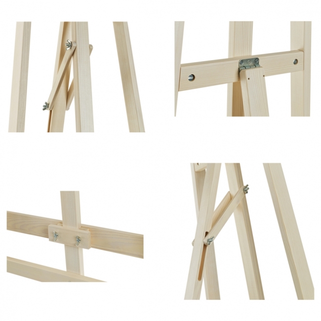 Мольберт напольный Лира с бегунком Гамма "Студия", 52*80*170см, белая сосна