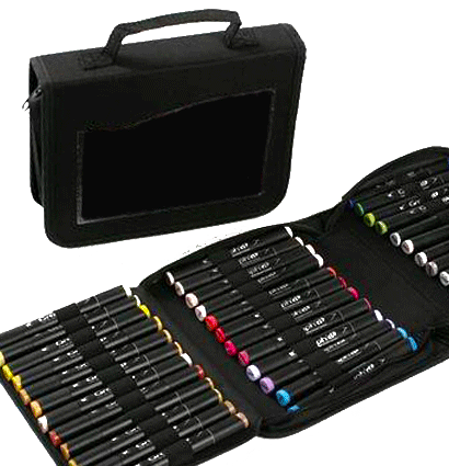 Пенал для 36 маркеров с отделениями Graph'it Marker Box, черный купить в художественном магазине маркеров ArtCraft.Space с доставкой по РФ и СНГ