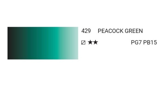 Краска акварельная SH WATER COLOR PRO туба 7,5мл №429 зеленый павлин 7,5 мл  3шт/упак,