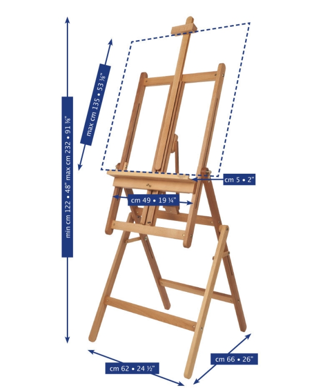 Мольберт студийный Mabef M/33 для масла и акварели профессиональный купить в художественном магазине ArtCraft.Space с доставкой по всему миру