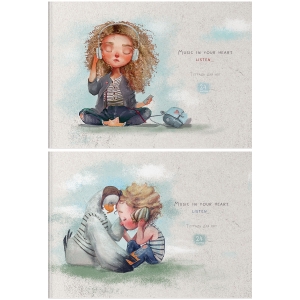 Тетрадь для нот 24л., А5, на скрепке BG "Музыка для души" (гориз.)