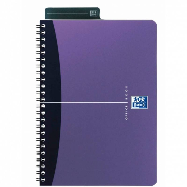 Бизнес-тетрадь OXFORD Urban Mix A4 линейка 50л двойная спираль закладка пластиковая обложка 5шт цв.ассортименте