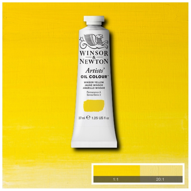 Масляные художественные краски, 37 мл, винзор желтый
