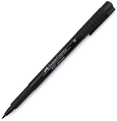 Ручка капиллярная Faber-Castell "Pitt Artist Pen Brush" цвет 199 черная, кистевая