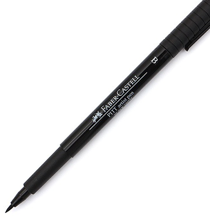 Ручка капиллярная Faber-Castell "Pitt Artist Pen Brush" цвет 199 черная, кистевая Ручка капиллярная Faber-Castell "Pitt Artist Pen Brush" цвет 199 черная, кистевая