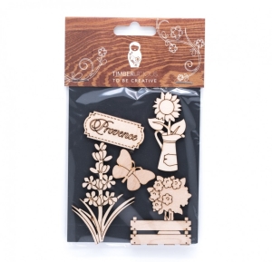 Набор заготовок для декорирования Flowers13 фанера 10х14см,