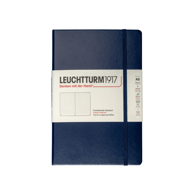 Блокнот Leuchtturm1917 Classic A5 (14.5x21см.) 80г/м2 - 251 стр. в точку, твердая обложка, цвет: Синий Неви