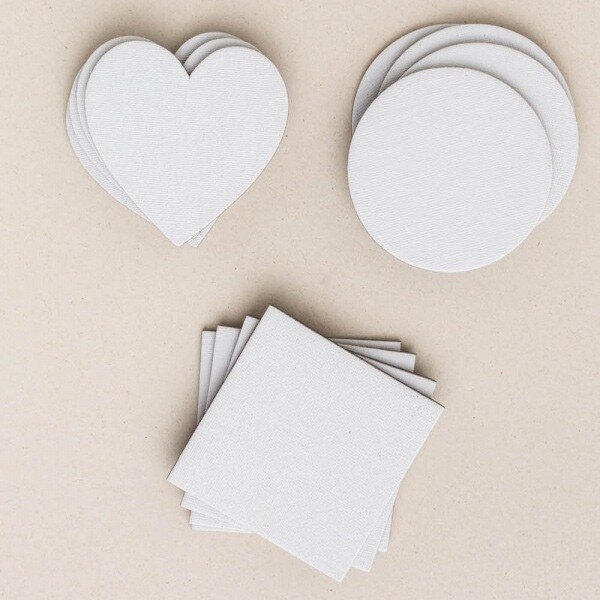 Холст на магните для росписи в форме сердца набор 4 штуки Малевичъ купить в художественном магазине ArtCraft.Space с доставкой по всему миру